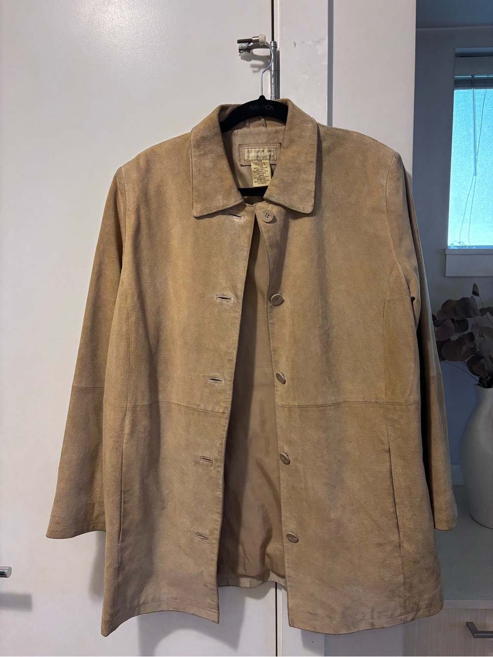 Vintage Women's Tan Suede Trench Coat